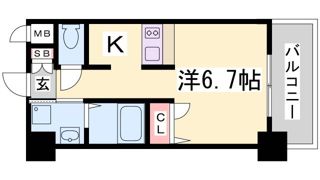 プレサンス三宮東アルバーナの間取り画像