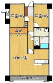 サンライフ深町 706号室の間取り画像