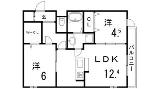 D-room灘北通の間取り画像