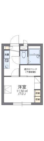 レオパレスリューデスハイムの間取り画像