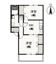 クリスタルパレス Aの間取り画像