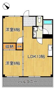 福寿コーポラスの間取り画像