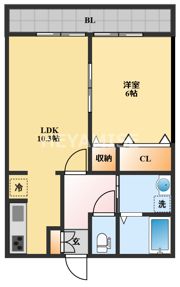 グランコートくさなぎⅠの間取り画像