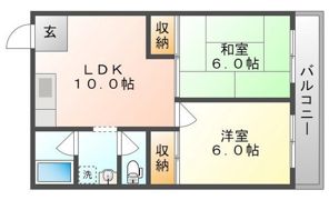 竹野マンションの間取り画像