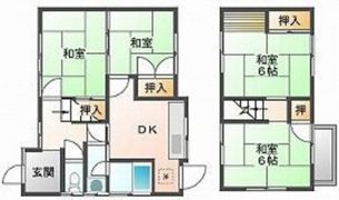 国富借家の間取り画像