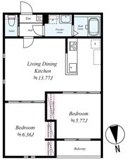 GRADUS中河原の間取り画像