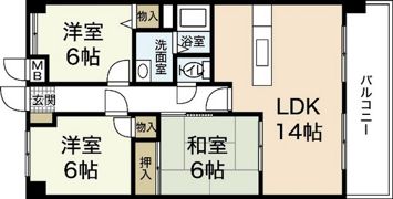 パークヒルズ天水の間取り画像