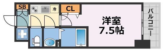 ワールドアイ京町堀の間取り画像