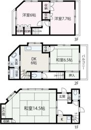新座市北野2丁目貸家の間取り画像