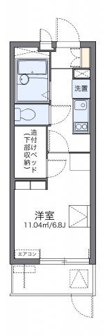 レオパレスウェストシティーの間取り画像