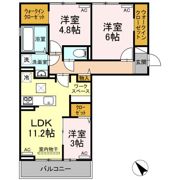 ラ・トゥール山城西 B棟の間取り画像