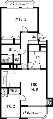 シャンボール山手D棟の間取り画像