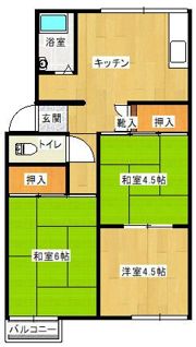 植松ハイツの間取り画像