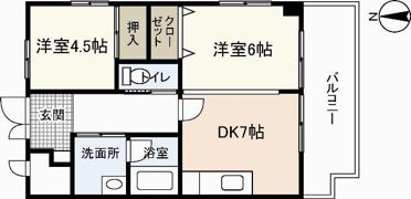 ユニバーサルなかがわⅠの間取り画像