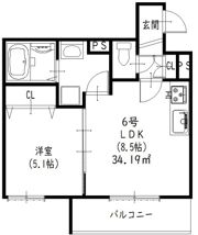クリエオーレ八雲東の間取り画像