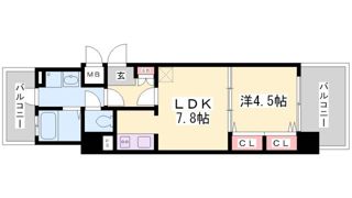 アドバンス神戸湊町の間取り画像