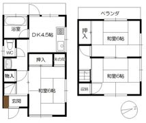 岩本貸家の間取り画像