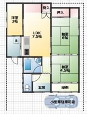 南観音1丁目M戸建 平屋Aの間取り画像
