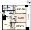 サムティレジデンス平和大通りの間取り画像