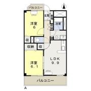 カーサフィオーレ西市駅前の間取り画像