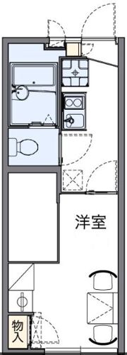 レオパレスパーチェ作新台の間取り画像