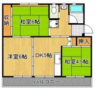 ビレッジハウス本城2号棟の間取り画像