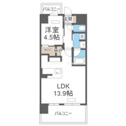 アーバネックス中崎町Ⅱの間取り画像