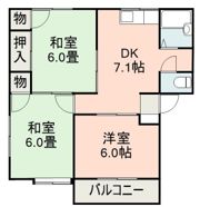 むさしハイツ1の間取り画像