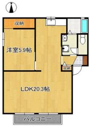 三洋タウン水巻Aの間取り画像