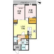 Noble raffiner上小町の間取り画像