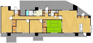 ブロッサムベルジュ沢見II 601号室の間取り画像