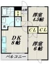 ピアーチェウチムラパートⅧ（エイト）の間取り画像