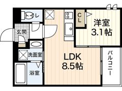 REGALEST宇品神田1の間取り画像