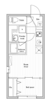ハーモニーフラッツ住吉の間取り画像