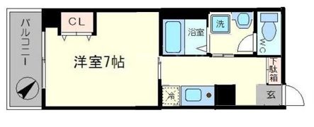 ELLE難波WESTの間取り画像