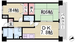 サンノーブル兵庫の間取り画像