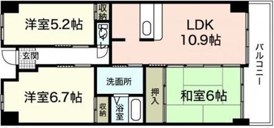 フォーラム牛田南の間取り画像