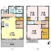 メゾンドアミカル Cの間取り画像