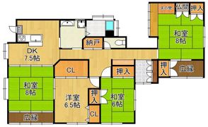 東筑2丁目戸建の間取り画像