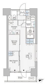 パークアクシス市川の間取り画像