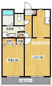 ベルヴィ栗東の間取り画像