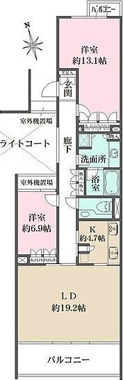 パークハウス等々力 E棟の間取り画像