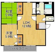 プレステージ華里IIの間取り画像