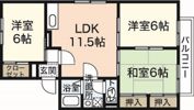 セジュール仁科Bの間取り画像