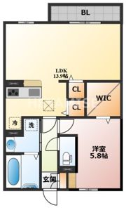 ハピネス古賀島B棟の間取り画像