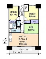 アスレ東原Ⅱ番館の間取り画像