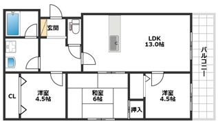 カルム湊川の間取り画像