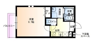 フジパレス東花園ウエストの間取り画像