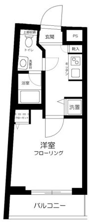 スカイコート牛込神楽坂の間取り画像