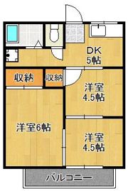 サンハイツ吉田A棟の間取り画像